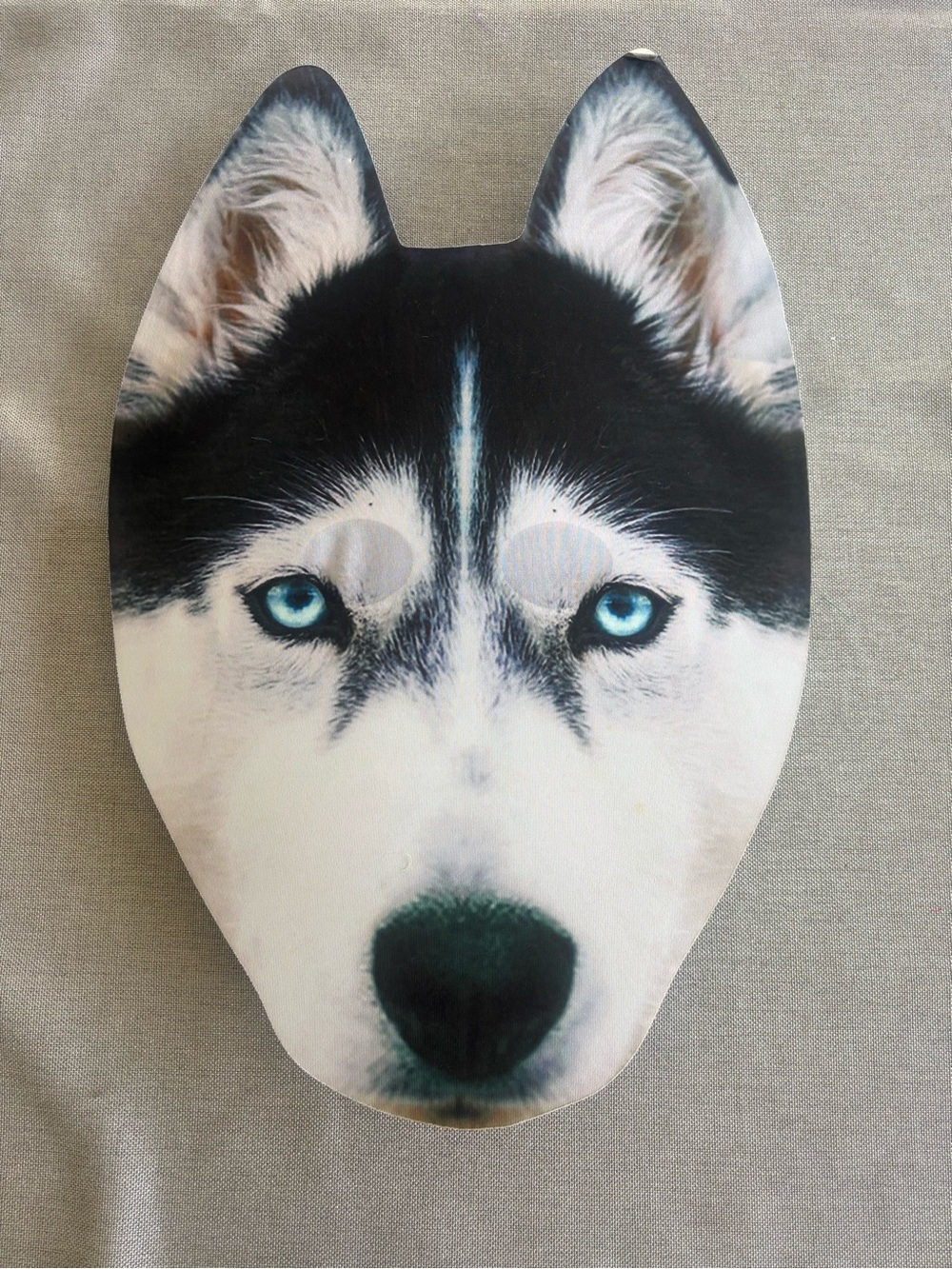Blue-Eyed Husky Dog Face mask Black and White